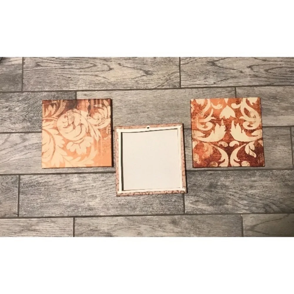 𝅺canvas Art Print Orange and Cream Size three actual prints